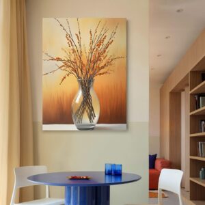Canvas Wall Art Print – Home Decor Painting – Willows in Orange Four 24×32 24"x32" Abstract Canvas Art