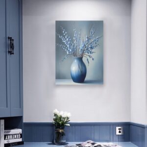 Canvas Wall Art Print – Home Decor Painting – Willows in Blue 24×32 24"x32" Abstract Canvas Art