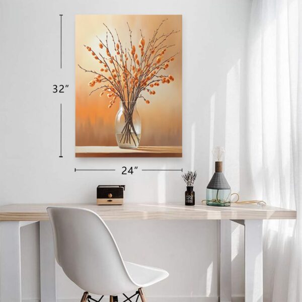 Canvas Wall Art Print – Home Decor Painting – Willows in Orange 24×32 24"x32" Abstract Canvas Art 3