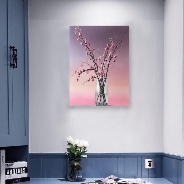 Canvas Wall Art Print – Home Decor Painting – Willows in Pink 24×32 24"x32" Abstract Canvas Art 4