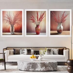 Canvas Wall Art Print – Home Decor Painting – Willows in Fire 20×24 (3-Pack) 20"x24" Abstract Canvas Art