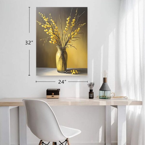 Canvas Wall Art Print – Home Decor Painting – Willows in Gold Five 24×32 24"x32" Abstract Canvas Art 3