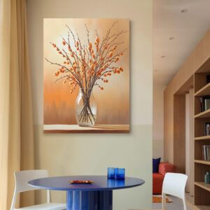 Canvas Wall Art Print – Home Decor Painting – Willows in Orange 24×32 24"x32" Abstract Canvas Art