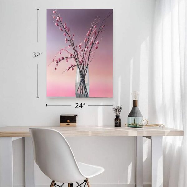 Canvas Wall Art Print – Home Decor Painting – Willows in Pink 24×32 24"x32" Abstract Canvas Art 3