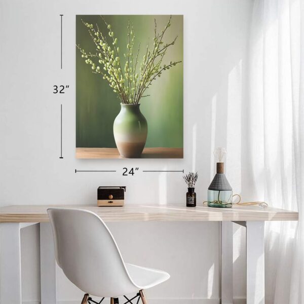 Canvas Wall Art Print – Home Decor Painting – Willows in Mint Four 24×32 24"x32" Abstract Canvas Art 3