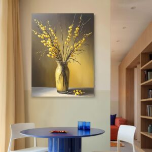 Canvas Wall Art Print – Home Decor Painting – Willows in Gold Five 24×32 24"x32" Abstract Canvas Art