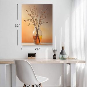 Canvas Wall Art Print – Home Decor Painting – Willows in Orange Three 24×32 24"x32" Abstract Canvas Art