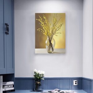 Canvas Wall Art Print – Home Decor Painting – Willows in Gold Four 24×32 24"x32" Abstract Canvas Art