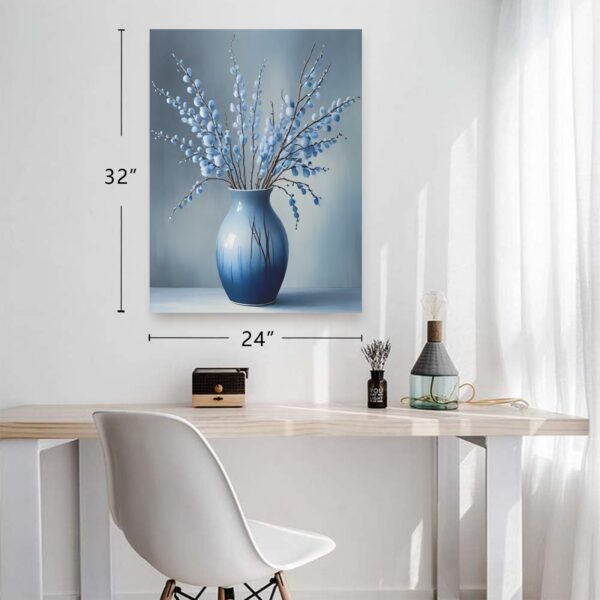 Canvas Wall Art Print – Home Decor Painting – Willows in Blue 24×32 24"x32" Abstract Canvas Art 3