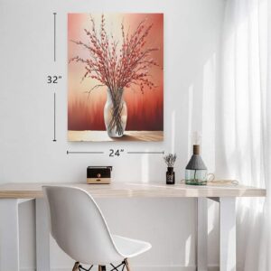 Canvas Wall Art Print – Home Decor Painting – Willows in Fire 24×32 24"x32" Abstract Canvas Art