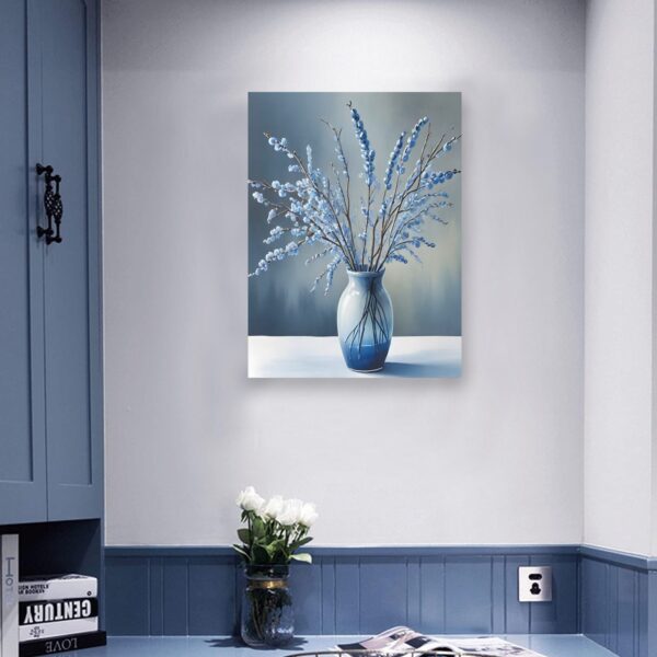 Canvas Wall Art Print – Home Decor Painting – Willows in Blue Four 24×32 24"x32" Abstract Canvas Art 4