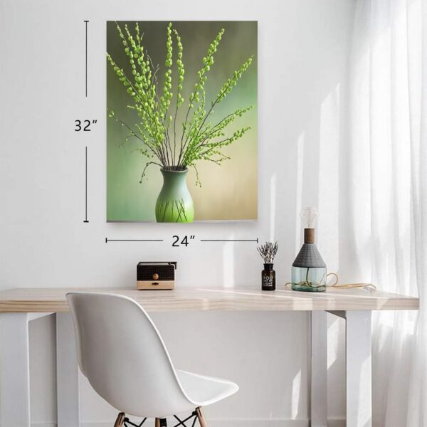 Canvas Wall Art Print – Home Decor Painting – Willows in Mint 24×32 24"x32" Abstract Canvas Art 3