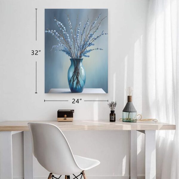 Canvas Wall Art Print – Home Decor Painting – Willows in Blue Three 24×32 24"x32" Abstract Canvas Art 3