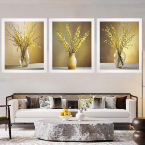 Canvas Wall Art Print – Home Decor Painting – Willows in Gold-1 20×24 (3-Pack) 20"x24" Abstract Canvas Art