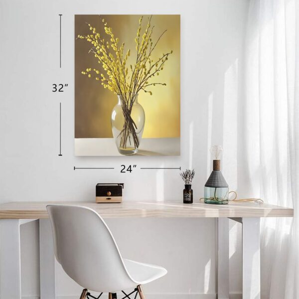 Canvas Wall Art Print – Home Decor Painting – Willows in Gold Four 24×32 24"x32" Abstract Canvas Art 3