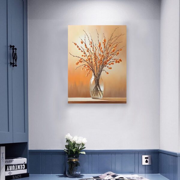 Canvas Wall Art Print – Home Decor Painting – Willows in Orange 24×32 24"x32" Abstract Canvas Art 4