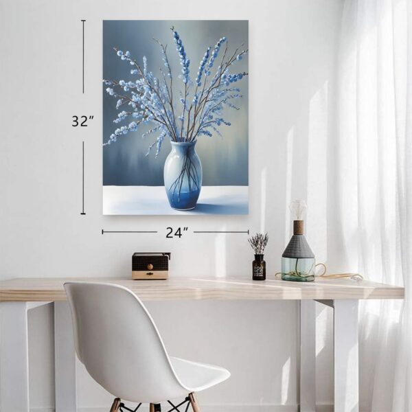 Canvas Wall Art Print – Home Decor Painting – Willows in Blue Four 24×32 24"x32" Abstract Canvas Art