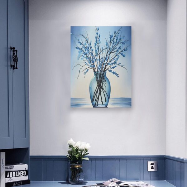 Canvas Wall Art Print – Home Decor Painting – Willows in Blue Two 24×32 24"x32" Abstract Canvas Art 4