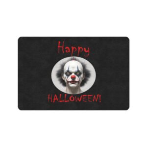 Halloween Holiday Door Welcome Mat – Scary Clown – Doormat 24 inch x 16 inch Doormats Autumn Welcome Mat