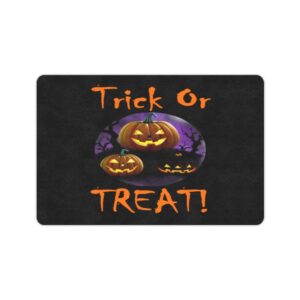 Halloween Holiday Door Welcome Mat – Treats – Doormat 24 inch x 16 inch Doormats Autumn Welcome Mat