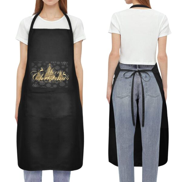 Christmas Holiday Chef Kitchen Apron – Gold-Trees Custom Apron for Women Aprons christmas 3