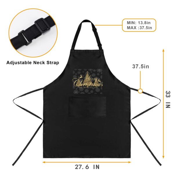 Christmas Holiday Chef Kitchen Apron – Gold-Trees Custom Apron for Women Aprons christmas 5