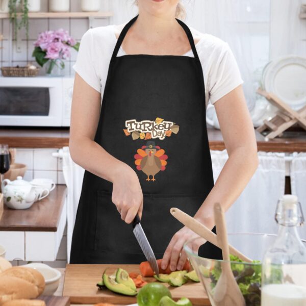 Thanksgiving Holiday Chef Kitchen Apron – TurkeyDay Custom Apron for Women Aprons Autumn Chef Apron