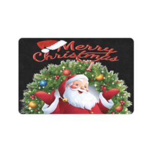 Christmas Holiday Door Welcome Mat –  Santa – Doormat 24 inch x 16 inch Christmas Autumn Welcome Mat 3