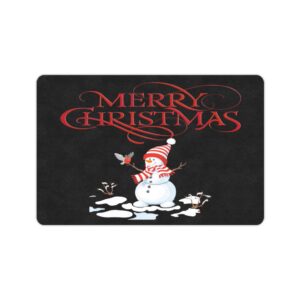 Christmas Holiday Door Welcome Mat –  Frosty – Doormat 24 inch x 16 inch Christmas Autumn Welcome Mat