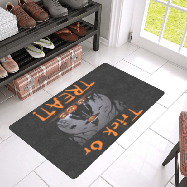 Halloween Holiday Door Welcome Mat – Tricky Jacks – Doormat 24 inch x 16 inch Doormats Autumn Welcome Mat 7