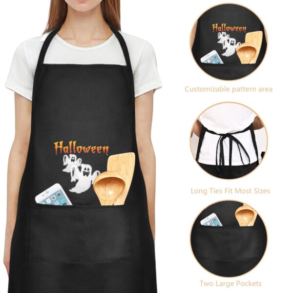 Halloween Holiday Chef Kitchen Apron – Ghosts Custom Apron for Women Aprons Creepy Chef Apron 2