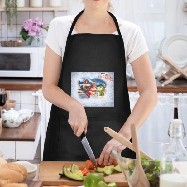 Christmas Holiday Chef Kitchen Apron – Snowman Custom Apron for Women Aprons christmas