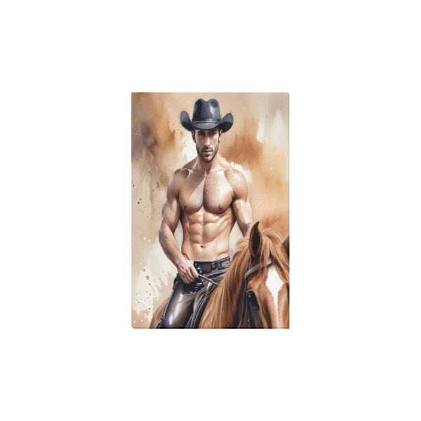 Canvas Prints Wall Art Print Decor – Framed Canvas Print 12×18 inch – Horse Cowboy-1 12" x 18" Abstract Canvas Art 3