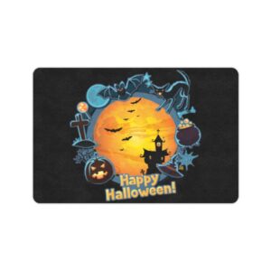 Halloween Holiday Door Welcome Mat – Spooked House – Doormat 24 inch x 16 inch Doormats Autumn Welcome Mat