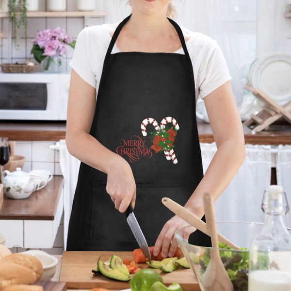 Christmas Holiday Chef Kitchen Apron – Canes Custom Apron for Women Aprons christmas