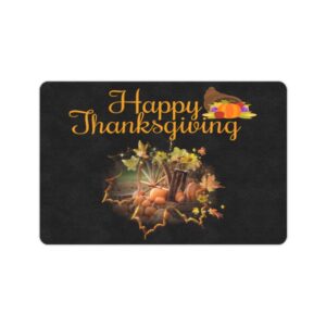 Thanksgiving Door Welcome Mat –  Maple – Doormat 24 inch x 16 inch Doormats Autumn Welcome Mat