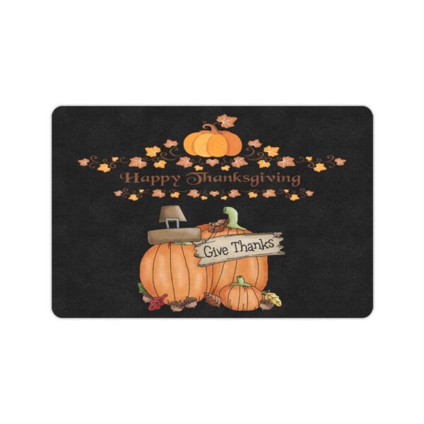 Thanksgiving Door Welcome Mat –  GiveThanks – Doormat 24 inch x 16 inch Doormats Autumn Welcome Mat