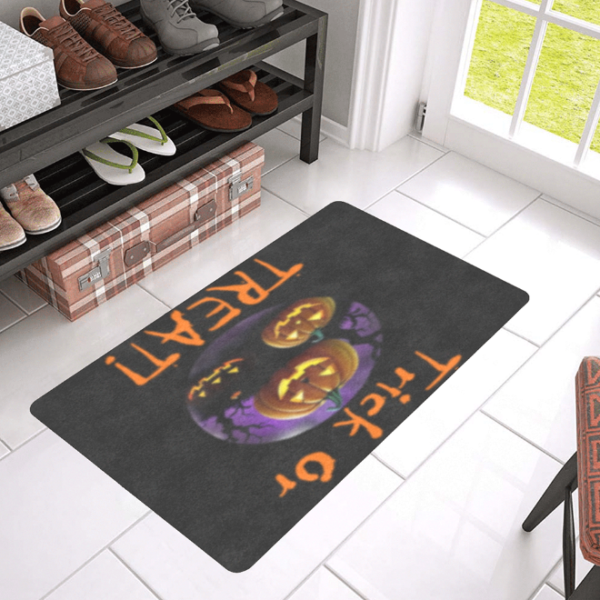 Halloween Holiday Door Welcome Mat – Treats – Doormat 24 inch x 16 inch Doormats Autumn Welcome Mat 4