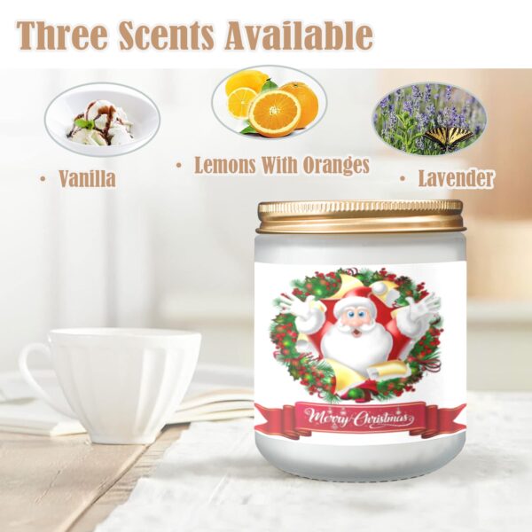 Scented Candle – Christmas Holiday – Santa Wreath Banner Scented Candles Candles 2