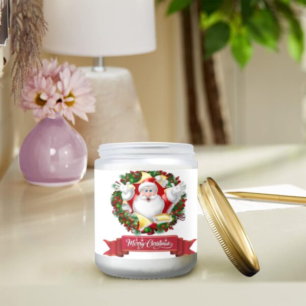 Scented Candle – Christmas Holiday – Santa Wreath Banner Scented Candles Candles 4