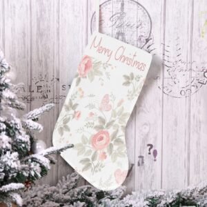 Christmas Stocking – Holiday Sock – Vintage Rose Christmas Christmas Decorations