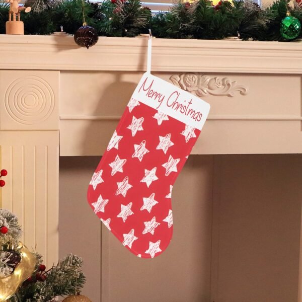 Christmas Stocking – Holiday Sock – Red Star Christmas Christmas Decorations 4