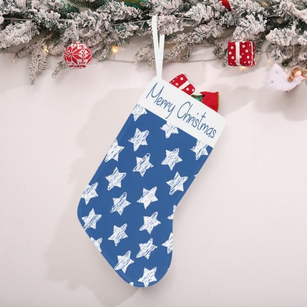 Christmas Stocking – Holiday Sock – Blue Star Christmas Christmas Decorations 13