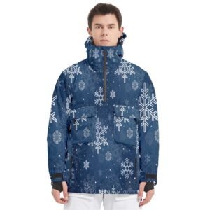 Blue Blizzard Men’s Pullover Zip Ski and Snowboard Waterproof Breathable Jacket Blue Blizzard Men’s Pullover Zip Ski and Snowboard Waterproof Breathable Jacket