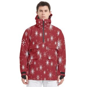 Red Blizzard Men’s Pullover Zip Ski and Snowboard Waterproof Breathable Jacket Clothing