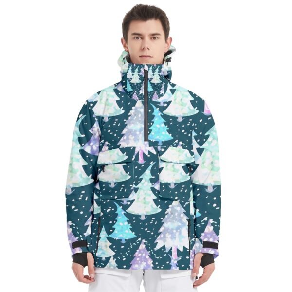 Colorful Men’s Pullover Zip Ski and Snowboard Waterproof Breathable Jacket Clothing