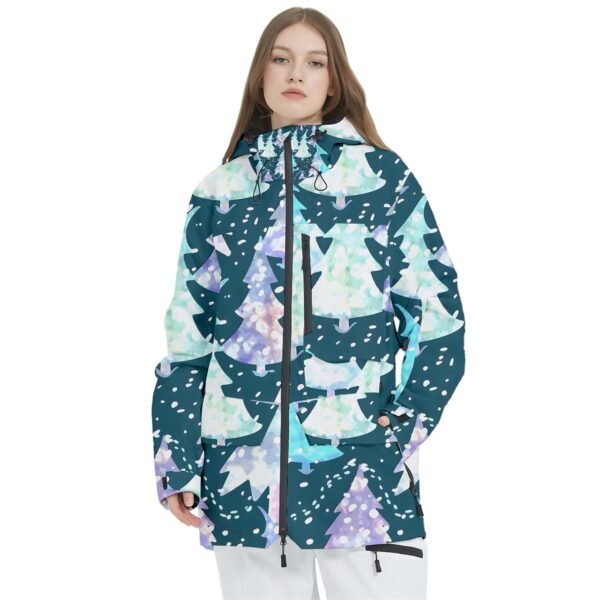 Colorful Forest –  Women’s Multi Pockets Zip Ski And Snowboard Waterproof Breathable Jacket Clothing