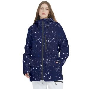 Universe –  Women’s Multi Pockets Zip Ski And Snowboard Waterproof Breathable Jacket Clothing