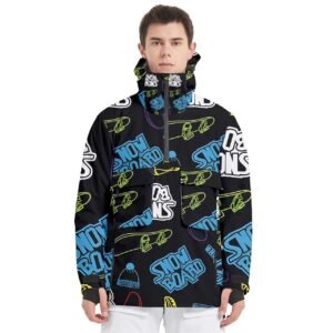 Neon Snow Men’s Pullover Zip Ski and Snowboard Waterproof Breathable Jacket Clothing