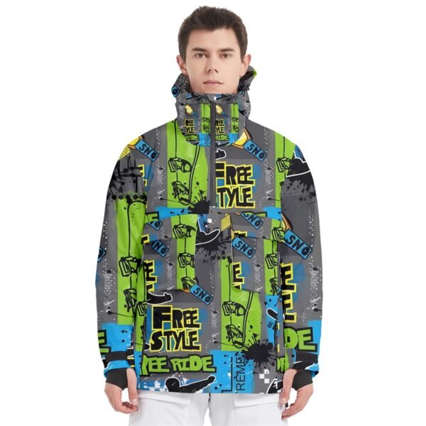 Free Style Men’s Pullover Zip Ski And Snowboard Waterproof Breathable Jacket Clothing